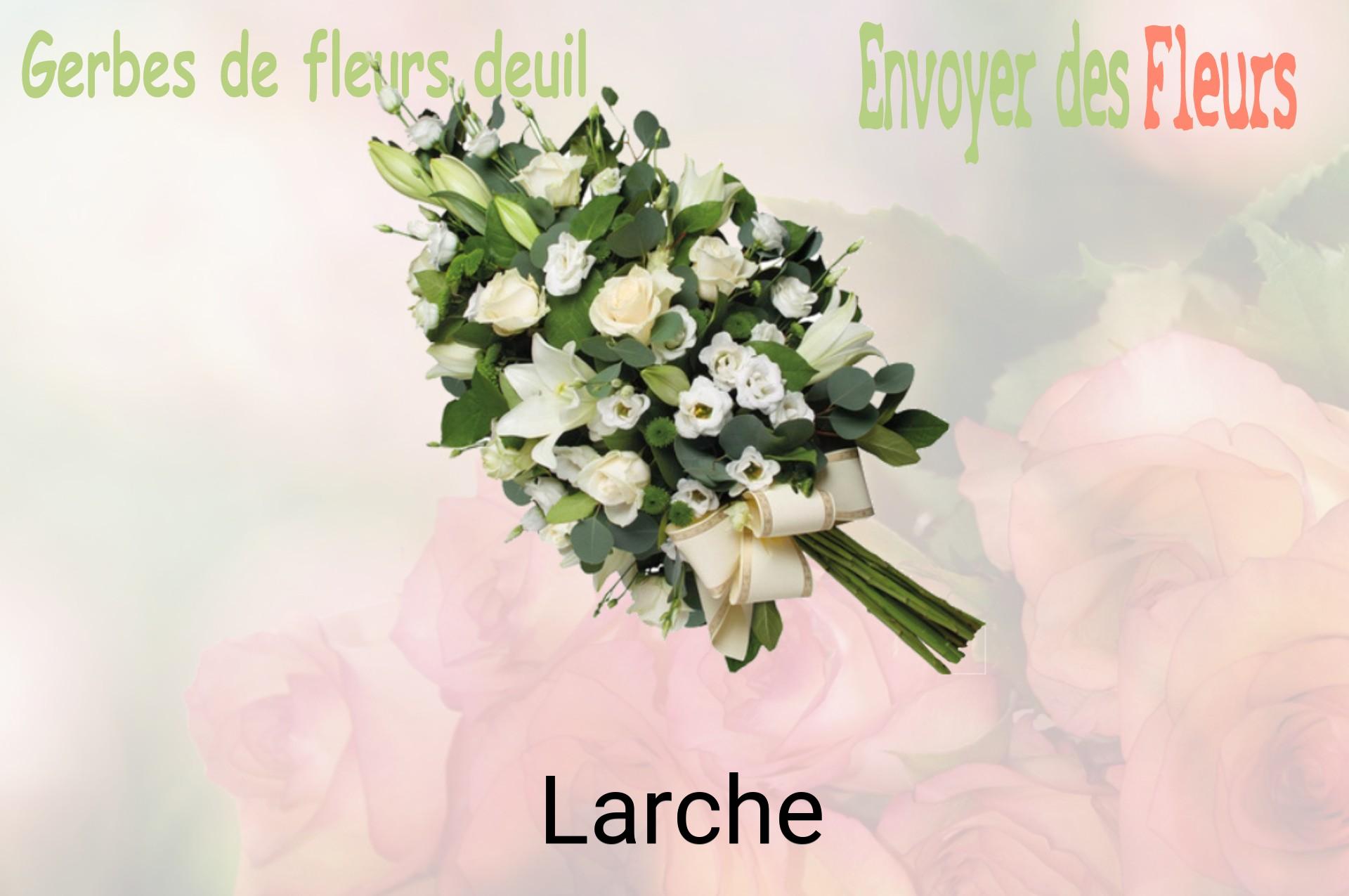 Gerbe de fleurs de deuil livrée à Larche